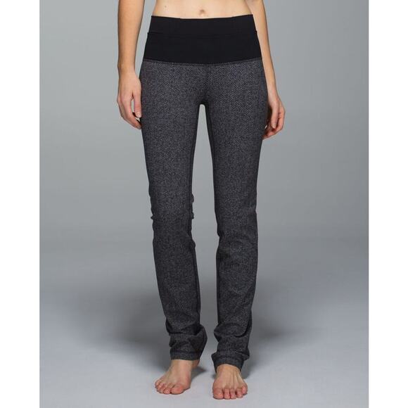 Lululemon Straight Up Double Waist Band Pants Womens Size 4 Heathered Gray - Picture 1 of 12